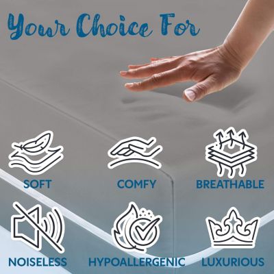 Waterproof Zippered Mattress Encasement - Full XL Size (9-11 Deep) - Grey