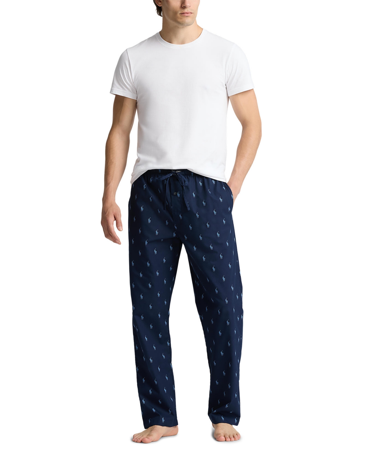Polo Ralph Lauren Men's Woven Pony-Print Pajama Pants -SUMMER BLUE ALL OVER POLO PL