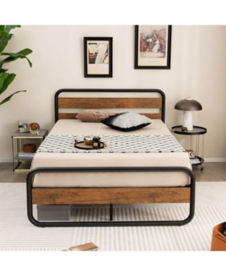 Arc Platform Bed with Headboard and Footboard