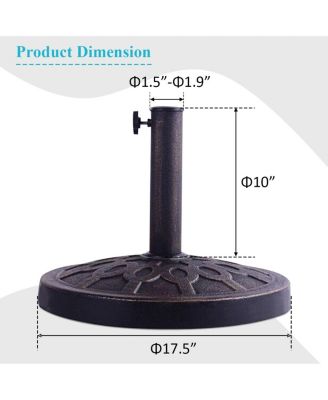 30lbs 18 Inches Heavy Duty Outdoor Patio Market Umbrella Base
