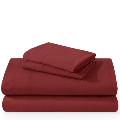 Ultra-Soft Sandwashed Microfiber 4 Piece Sheet Set, Queen