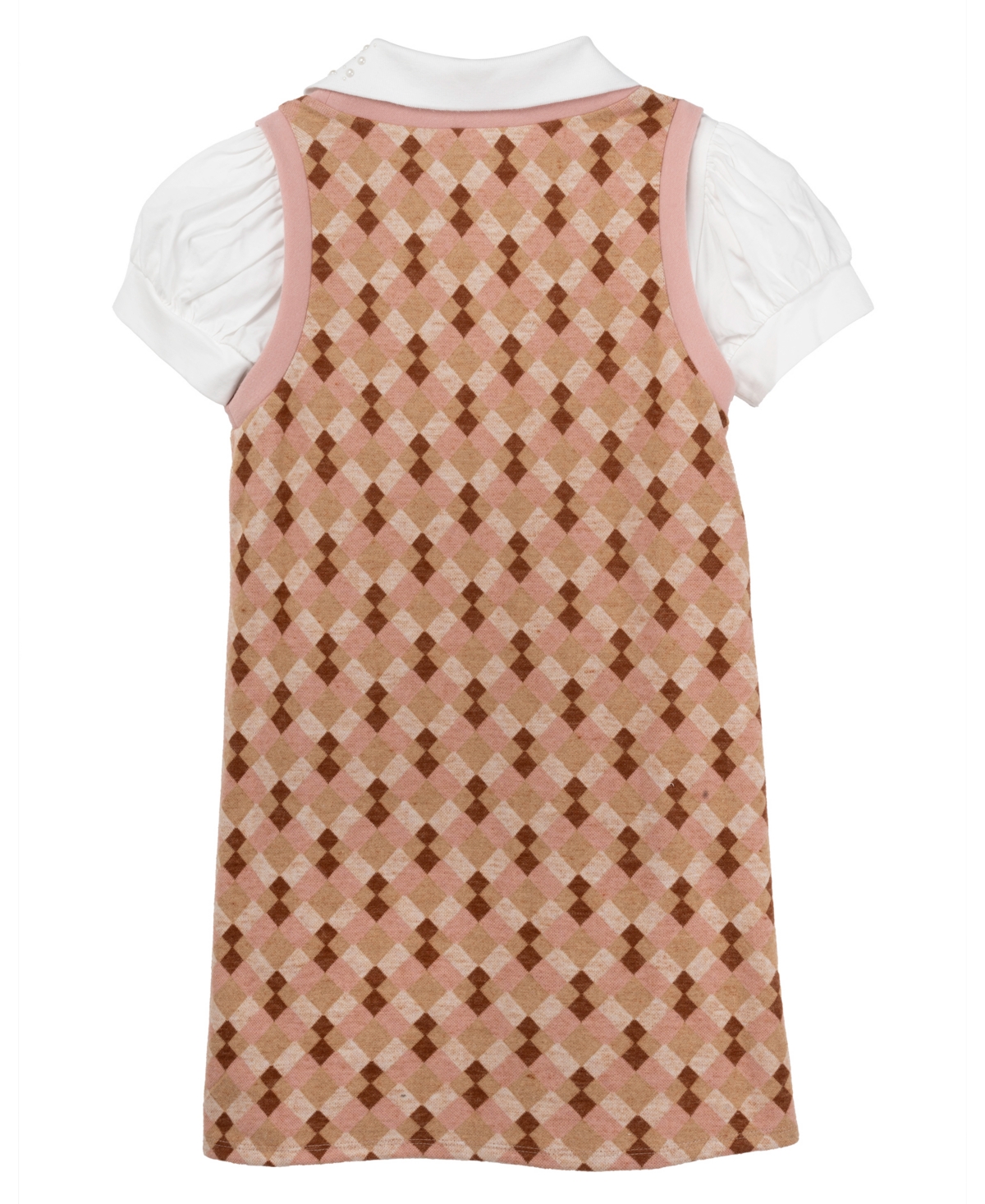 Rare Editions Big Girls Knit Dress with Collared Shirt Dress, 3 Piece