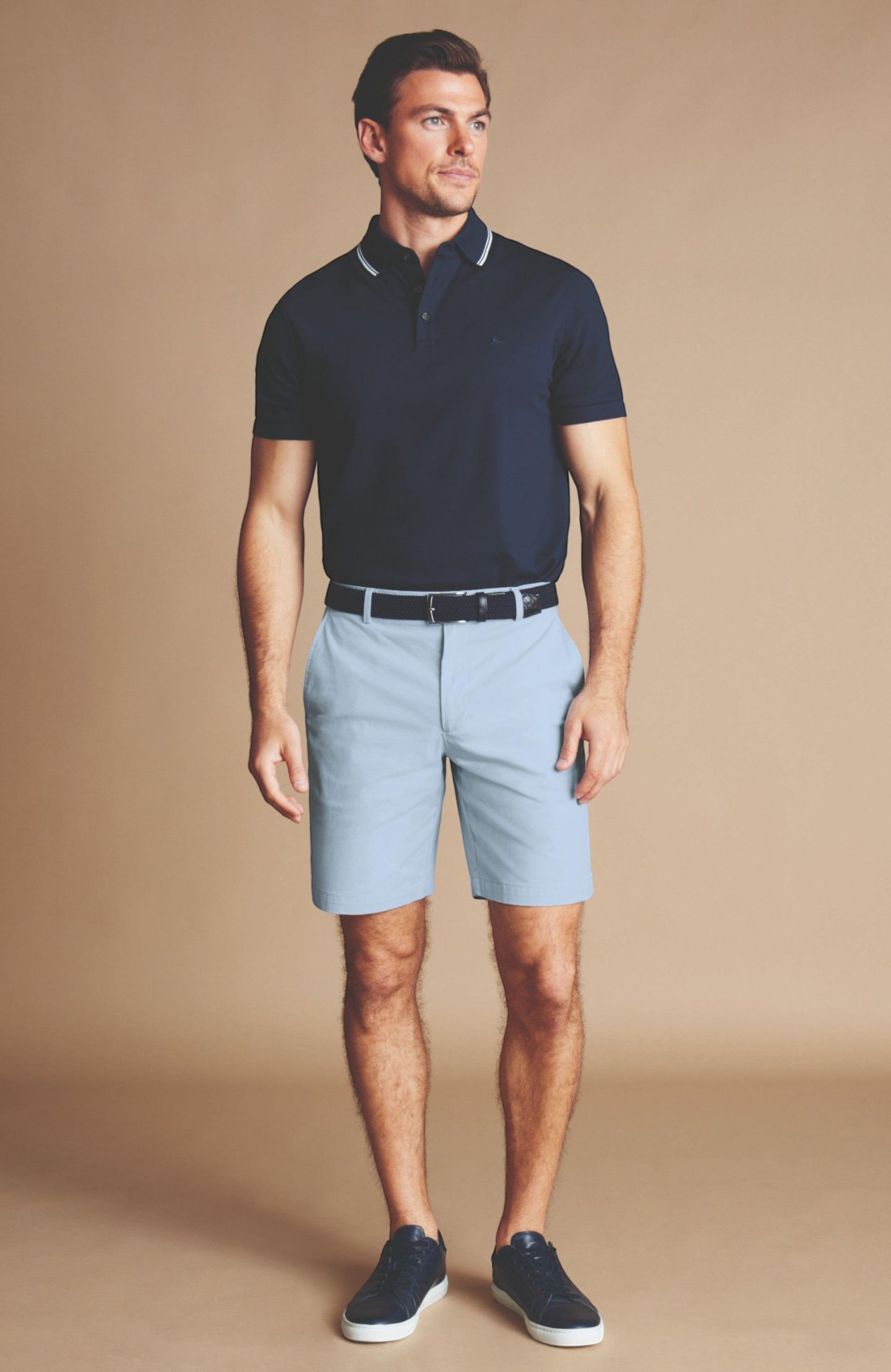 Мужские шорты Charles Tyrwhitt Cotton, цвет: Небесно-голубой — фото 4