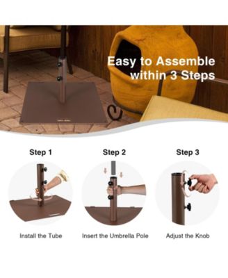 50 LBS Weighted 24 Inch Square Patio Umbrella Base