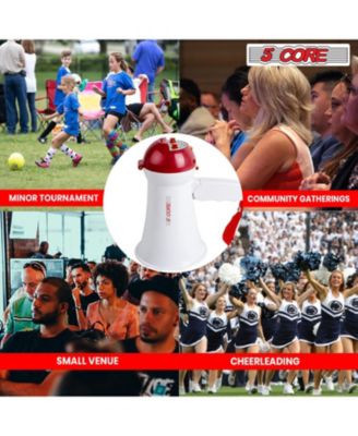 Megaphone Speaker Kids Mini Bull Horn 15W, Multi-Function w/ Recording, Siren, Volume Control - HW 1