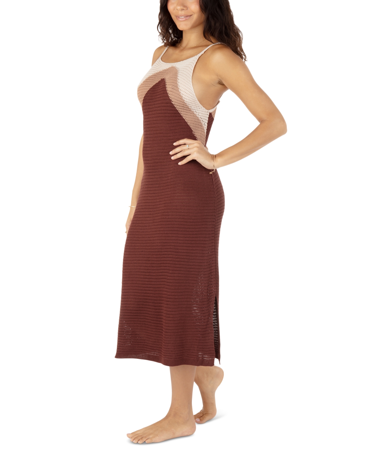 HURLEY JUNIORS' KNIT MIDI DRESS COVER-UP 