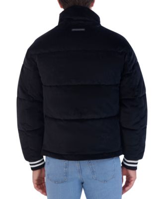 Men's Corduroy Varsity Puffer Jacket