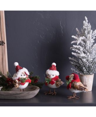 Set of 12 Winter Bird Decorations – Perfect for Festive and Seasonal Displays