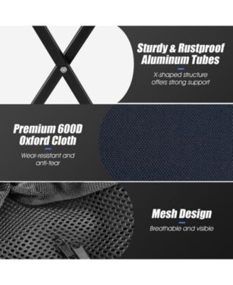 Lightweight Foldable Tennis Ball Teaching Cart with Wheels and Removable Bag