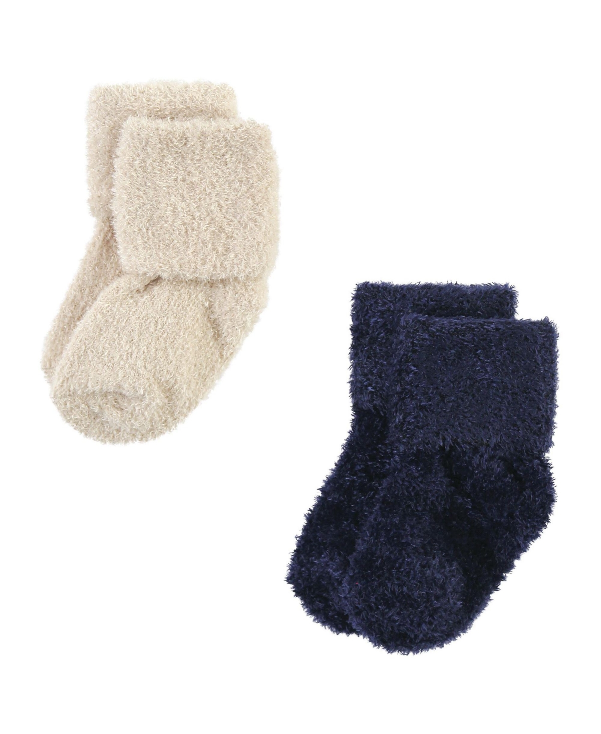 Hudson Baby Baby Boys Cozy Chenille Newborn and Terry Socks,- Navy mint stripe
