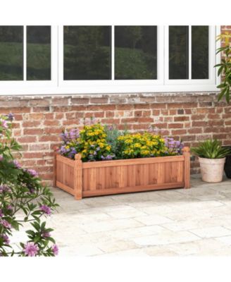 46 x 24 x 16 Inch Rectangular Planter Box with Drainage Holes
