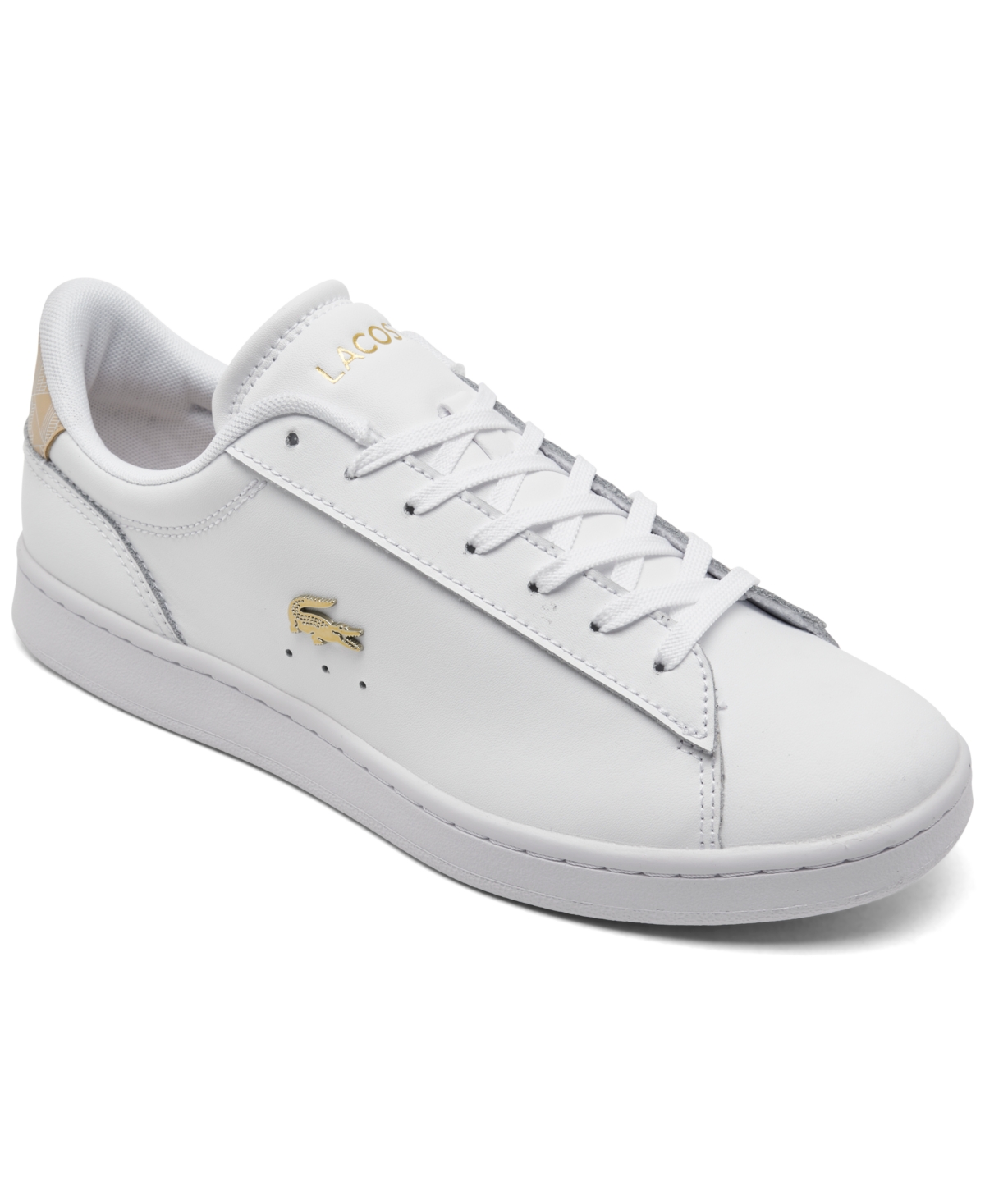 Lacoste Women s Carnaby Set Casual Sneakers from Finish Line White Light Brown Smart Closet