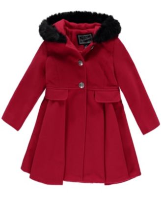 S. Rothschild & CO Big Girls Hooded Trim Coat - Macy's