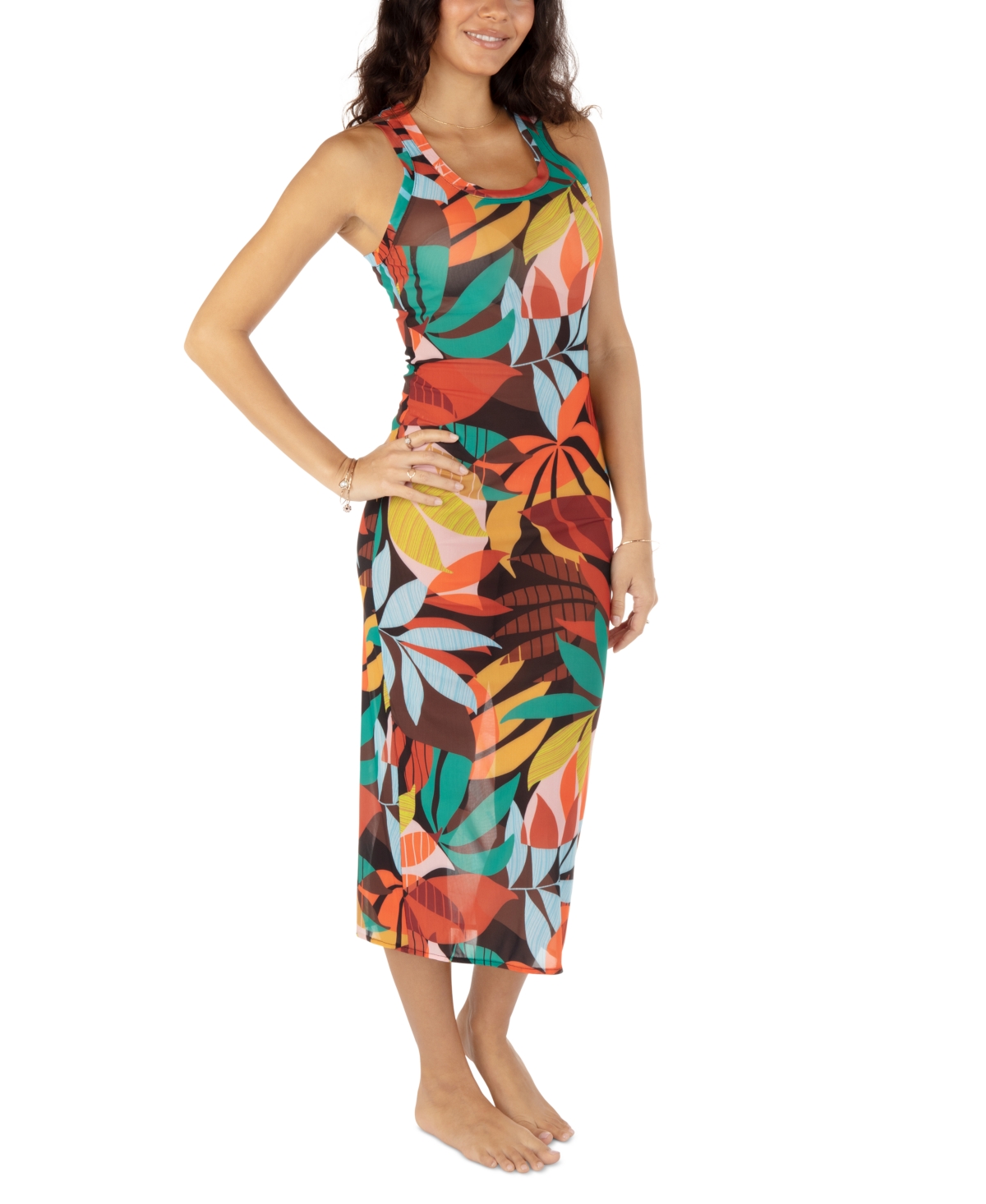 Hurley Juniors' Jungle Beach Midi Dress Cover-Up