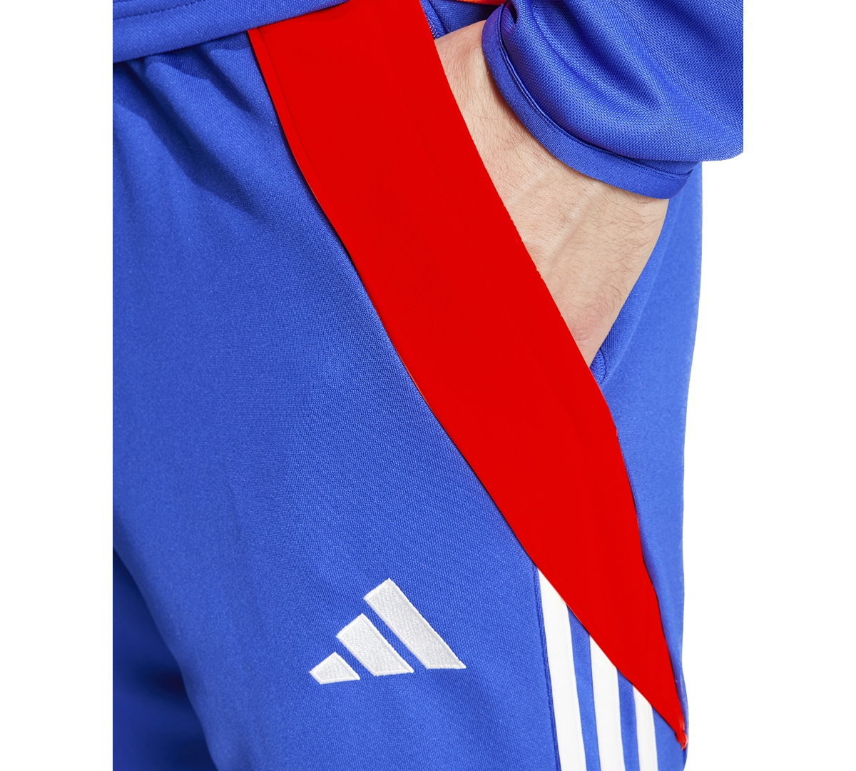 adidas Men's Tiro Stripe Logo Pants -solar Red/wht