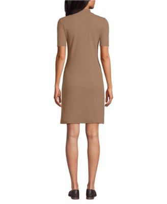 Women's Knit Rib Mock Neck Dress