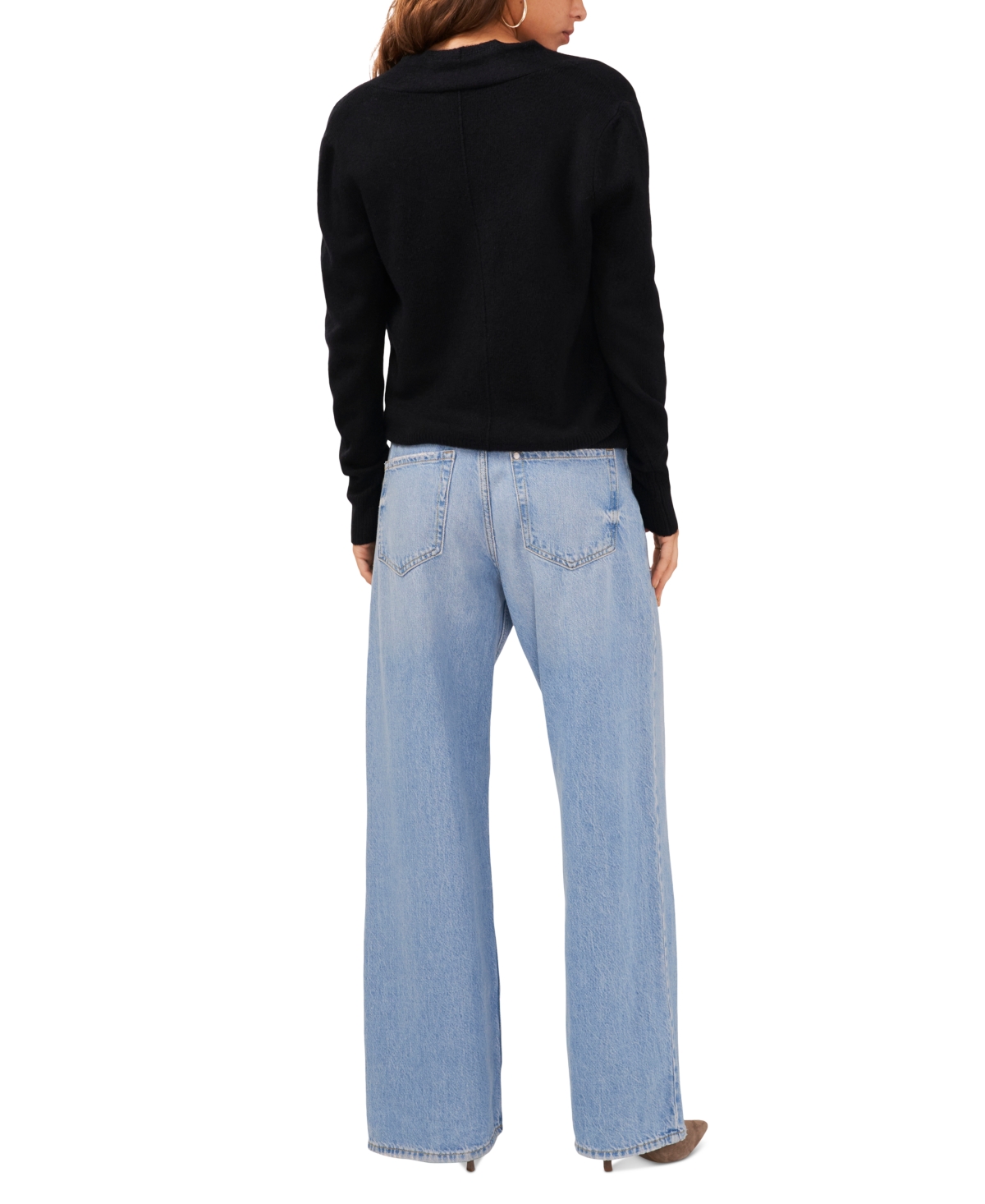 1.state Women's Surplice V-Neck Faux-Wrap Sweater