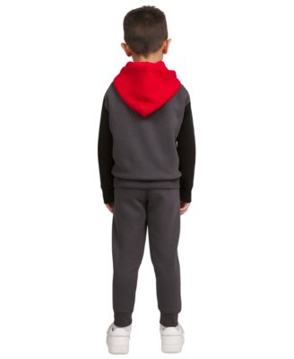 Toddler Boys 2-Pc. Colorblocked Fleece Logo Hoodie & Joggers Set