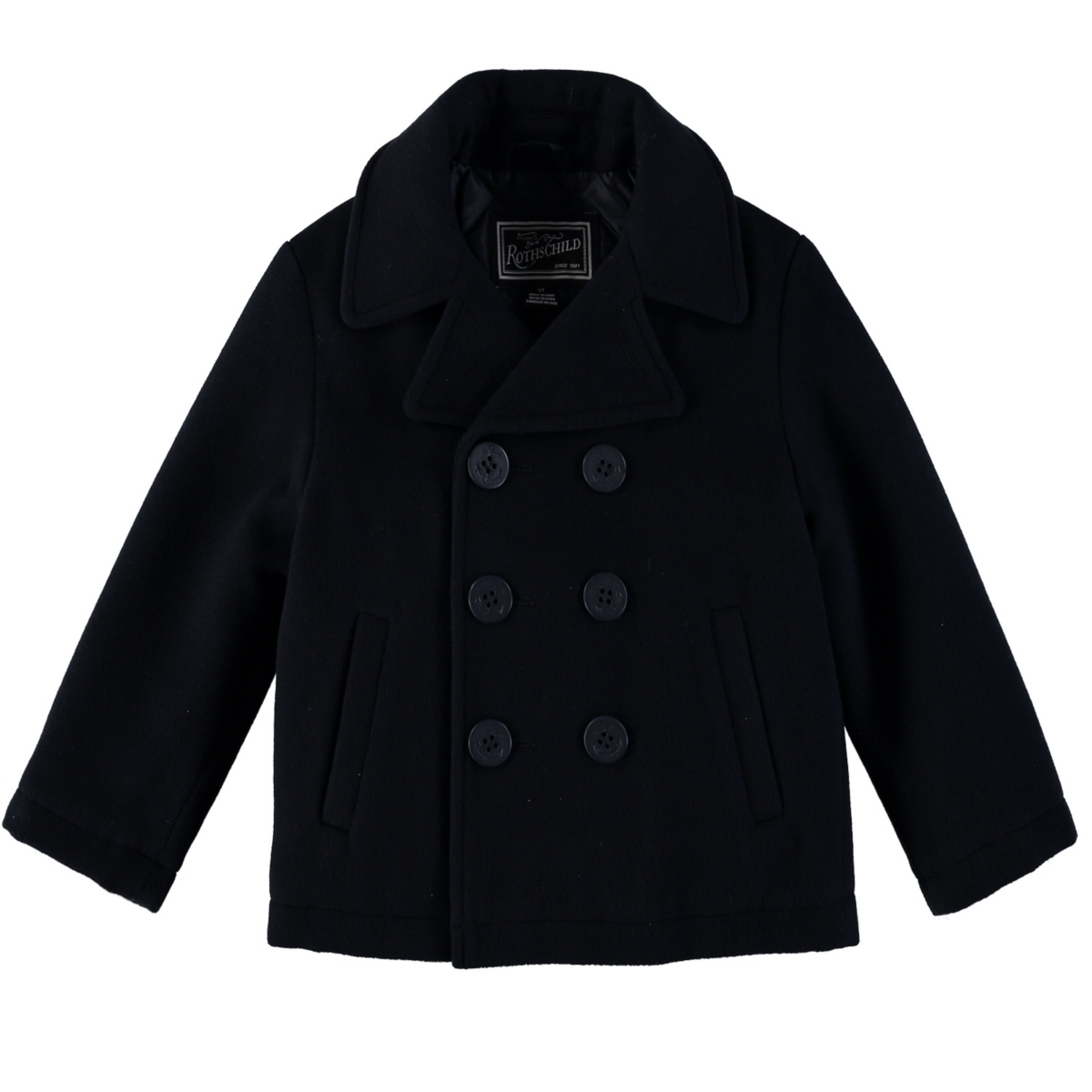 S Rothschild & Co Big Boys Double Breasted Peacoat