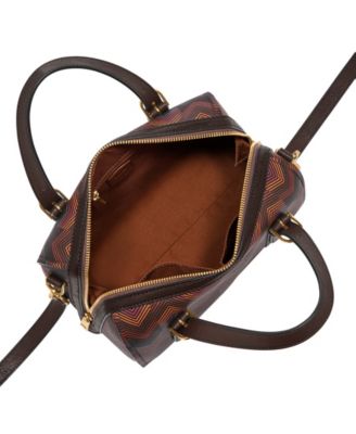 Fossil Carlie Coated Fabric Satchel Bag