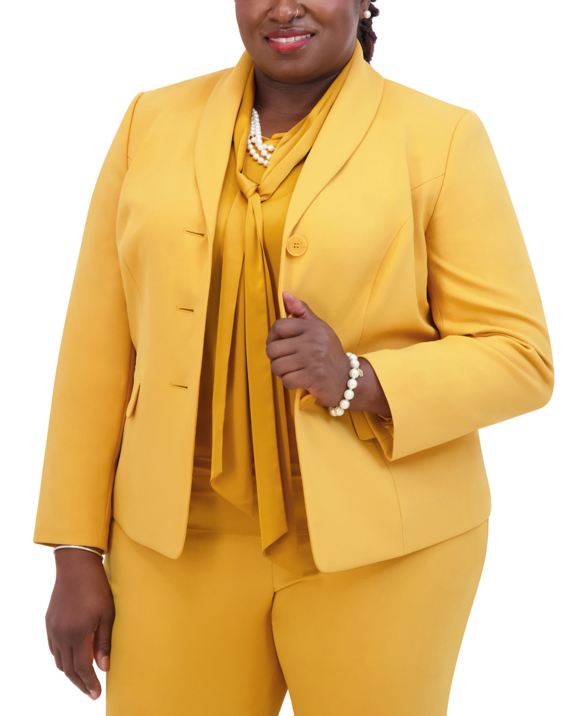 Kasper Women's Shawl-Collar Crepe Blazer