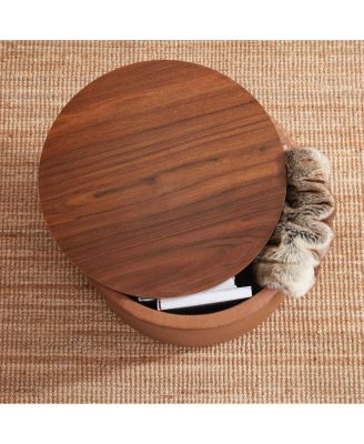 Parker Large Round Coffee Table Storage Ottoman