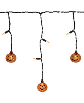 Lighted Pumpkin Curtain Icicle Lights - 5.25'