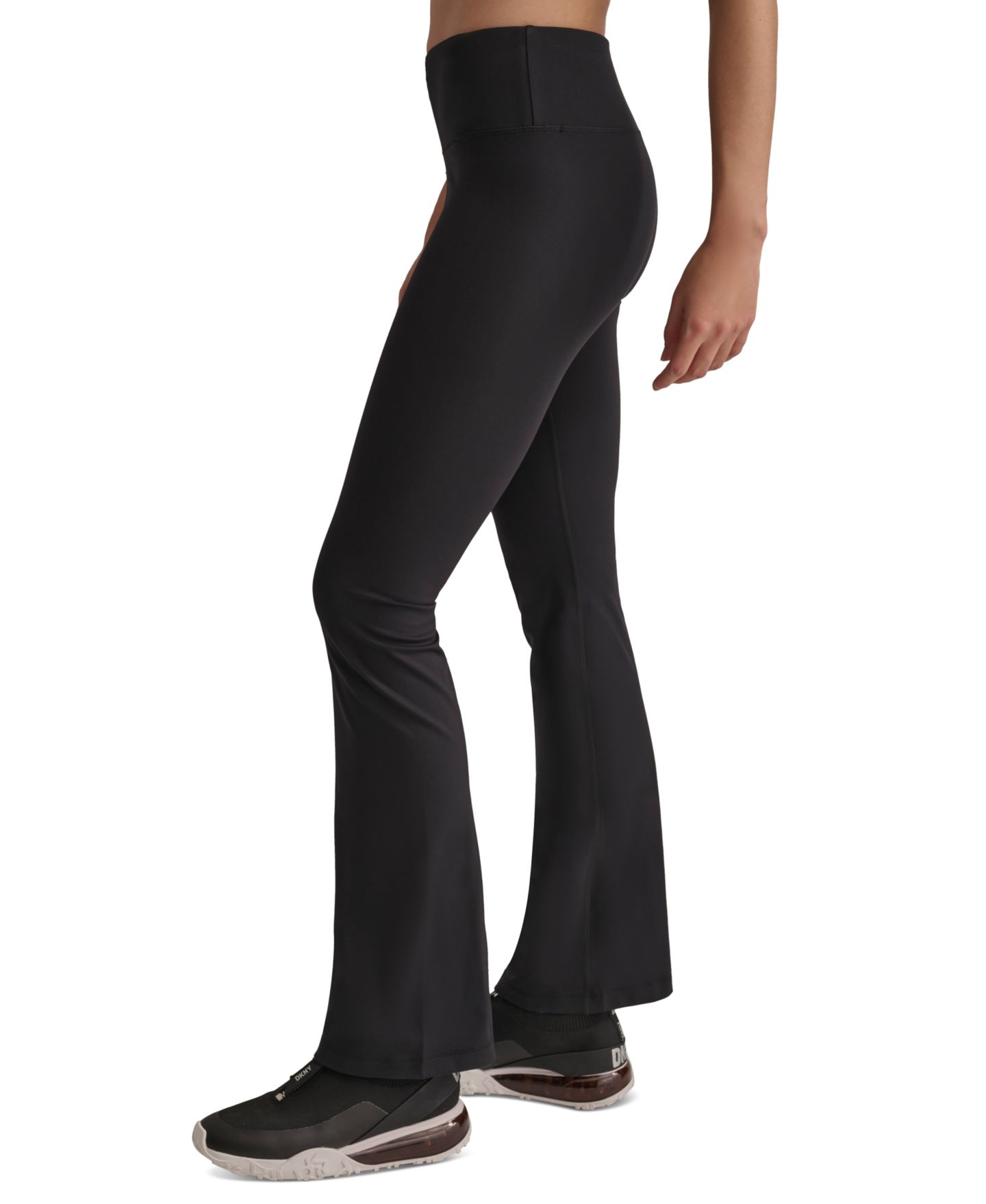 Женские леггинсы DKNY Balance Compression High-Waist Flared, цвет: Чёрный — фото 2