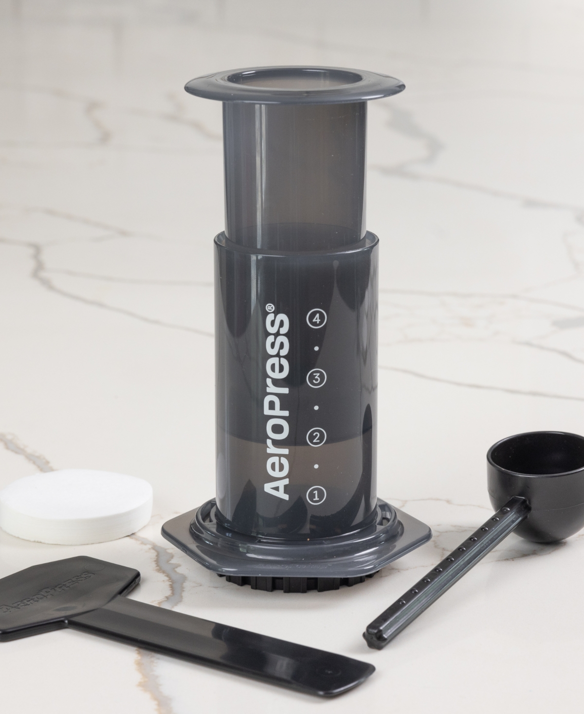 Aeropress 3-in-1 Technology Single-cup Travel Coffee Maker In Gray