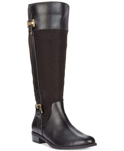 Karen Scott Deliee Wide-Calf Riding Boots, Created for Macy&#39;s - Boots - Shoes - Macy&#39;s