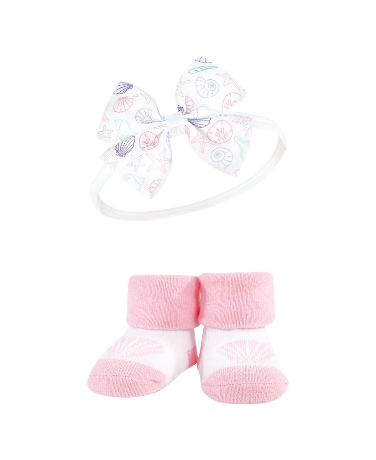 Hudson Baby Baby Girls Headband and Socks Giftset, One - Mermaid