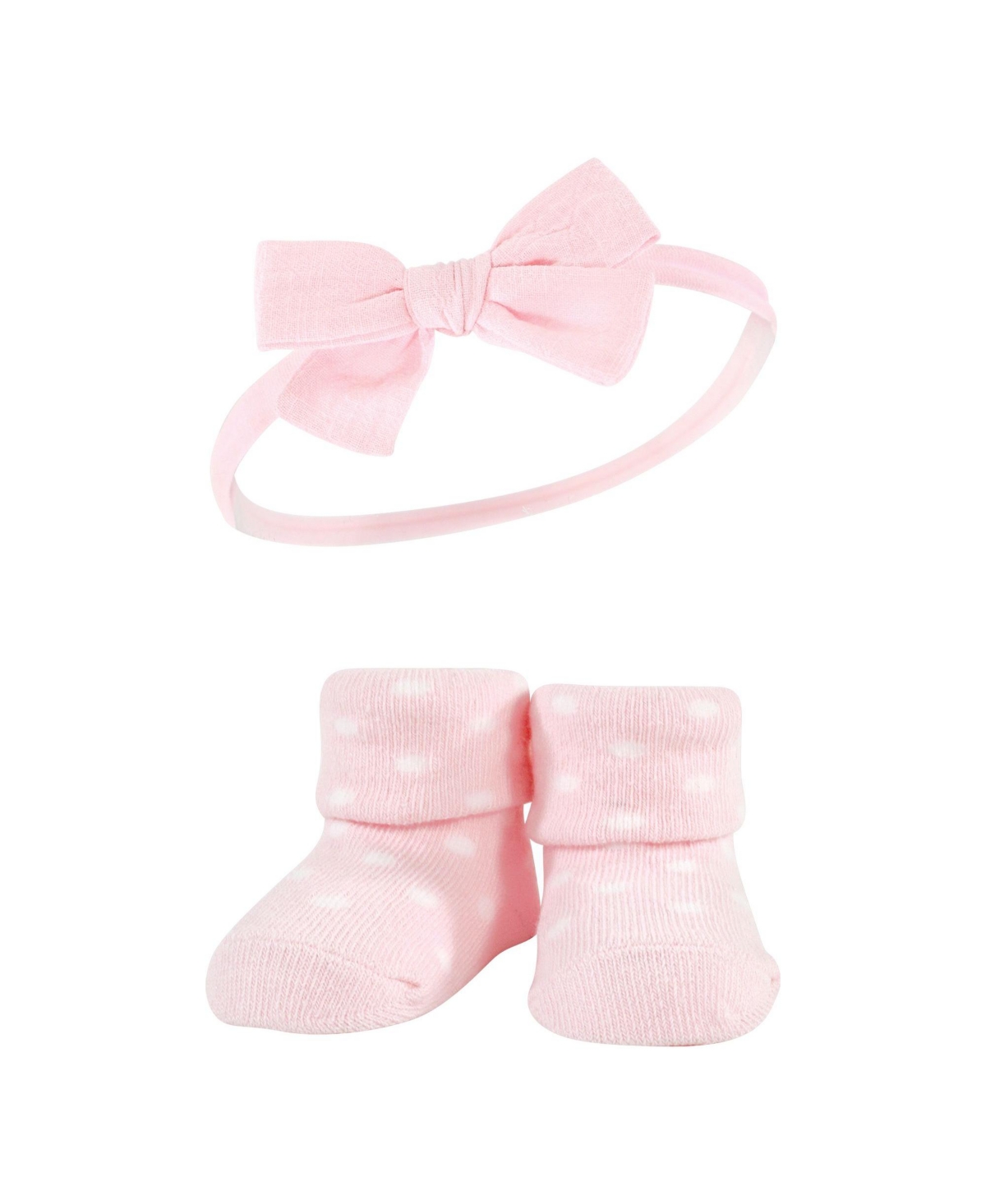 Hudson Baby Baby Girls Headband and Socks Giftset, One - Purple mint rainbow