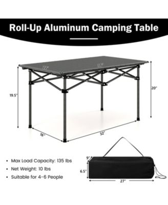 Aluminum Camping Table for 4-6 People with Carry Bag