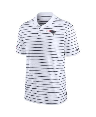 Men's White New England Patriots Sideline Lock Up Victory Performance Polo