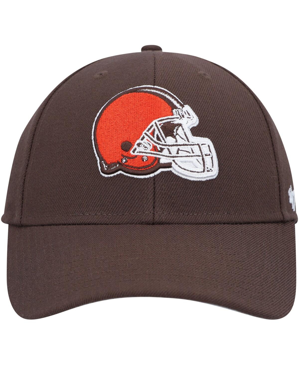 47 Brand Men's Brown Cleveland Browns Mvp Adjustable Hat In Brown