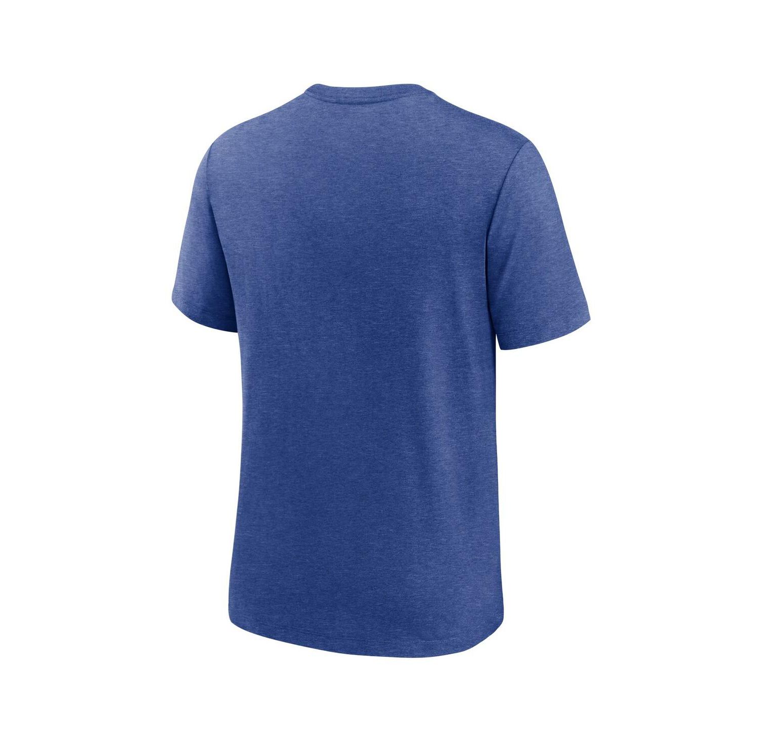 Men's Heather Royal Texas Rangers Cooperstown Collection Local Stack Tri-Blend T-Shirt