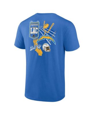 Men's Powder Blue Los Angeles Chargers Split Zone T-Shirt