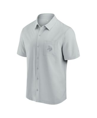 Men's Gray Minnesota Vikings Front Office Button-Up Shirt