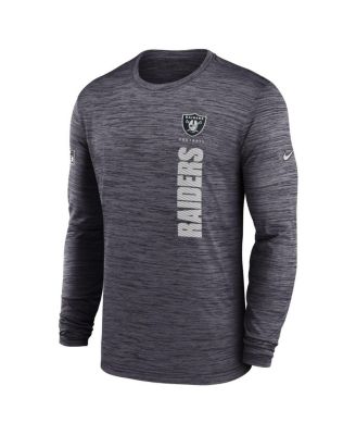 Men's Black Las Vegas Raiders 2024 Sideline Velocity Performance Long Sleeve T-Shirt