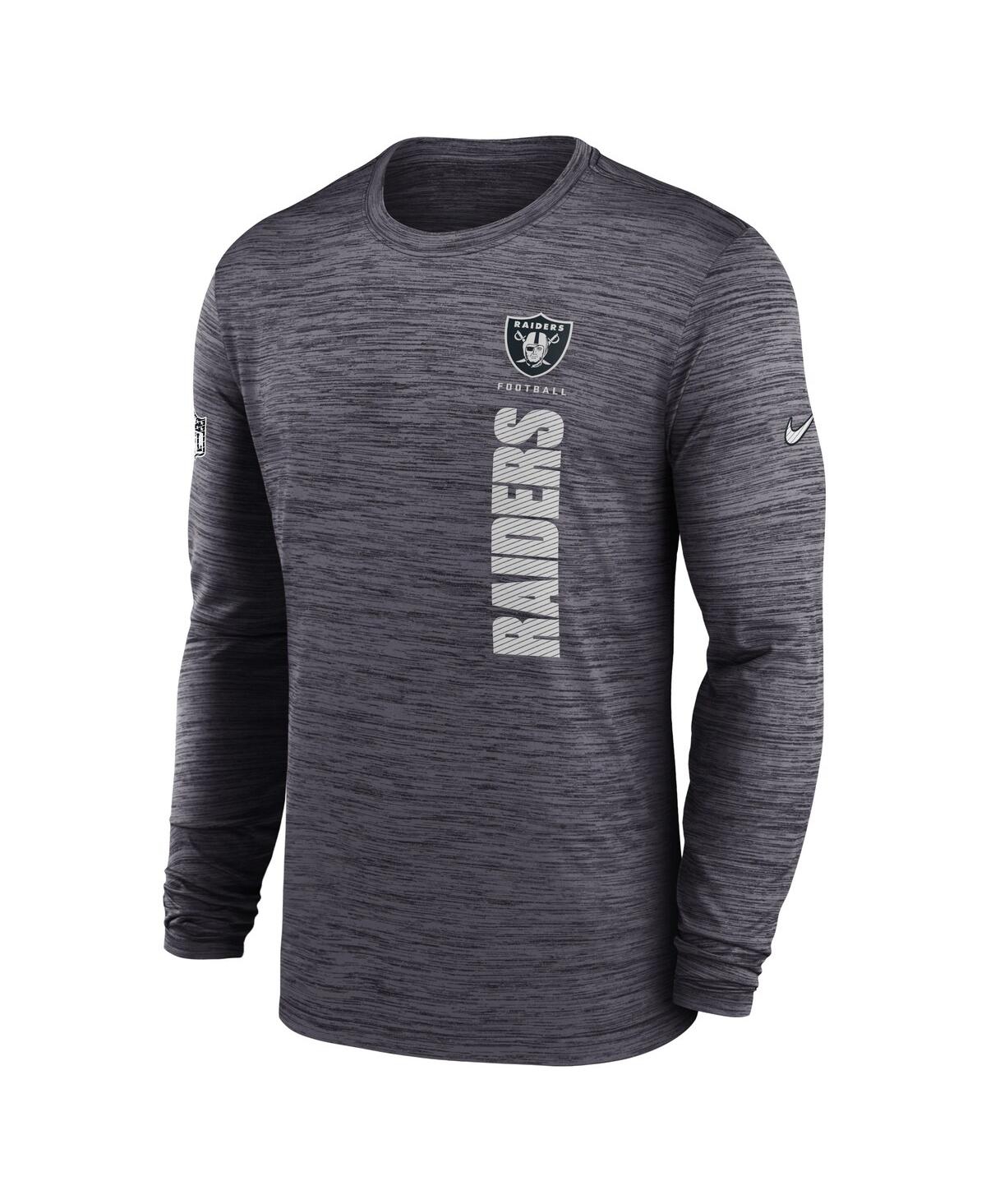 Nike Men's Black Las Vegas Raiders 2024 Sideline Velocity Performance Long Sleeve T-shirt In Black