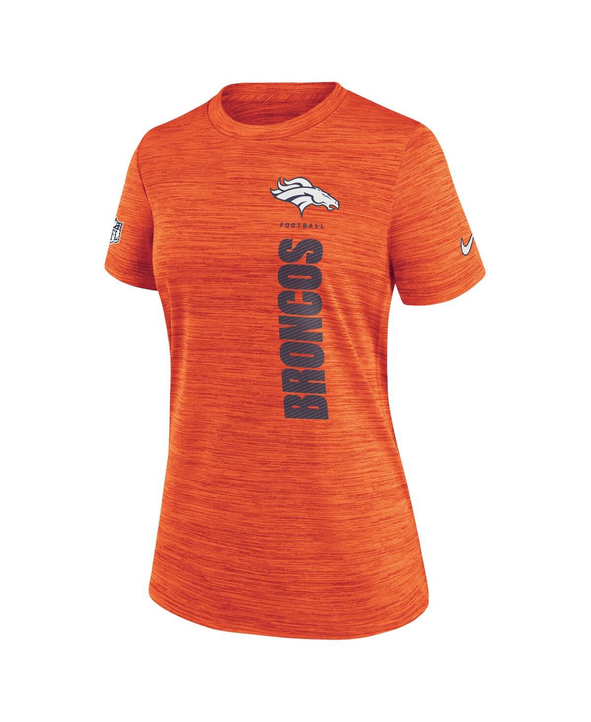 Nike Women's Orange Denver Broncos Velocity Performance T-shirt In Orange