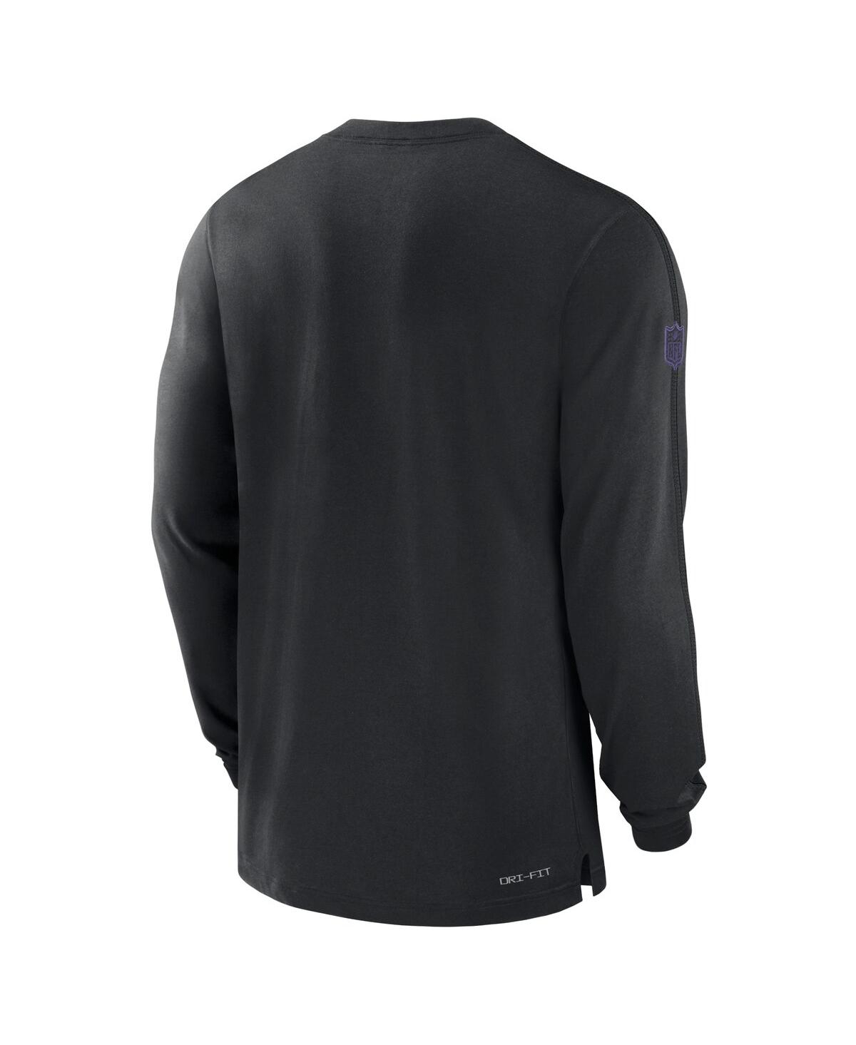 Nike Men'sBaltimore Ravens Sideline Player Performance Long Sleeve T-Shirt - Black