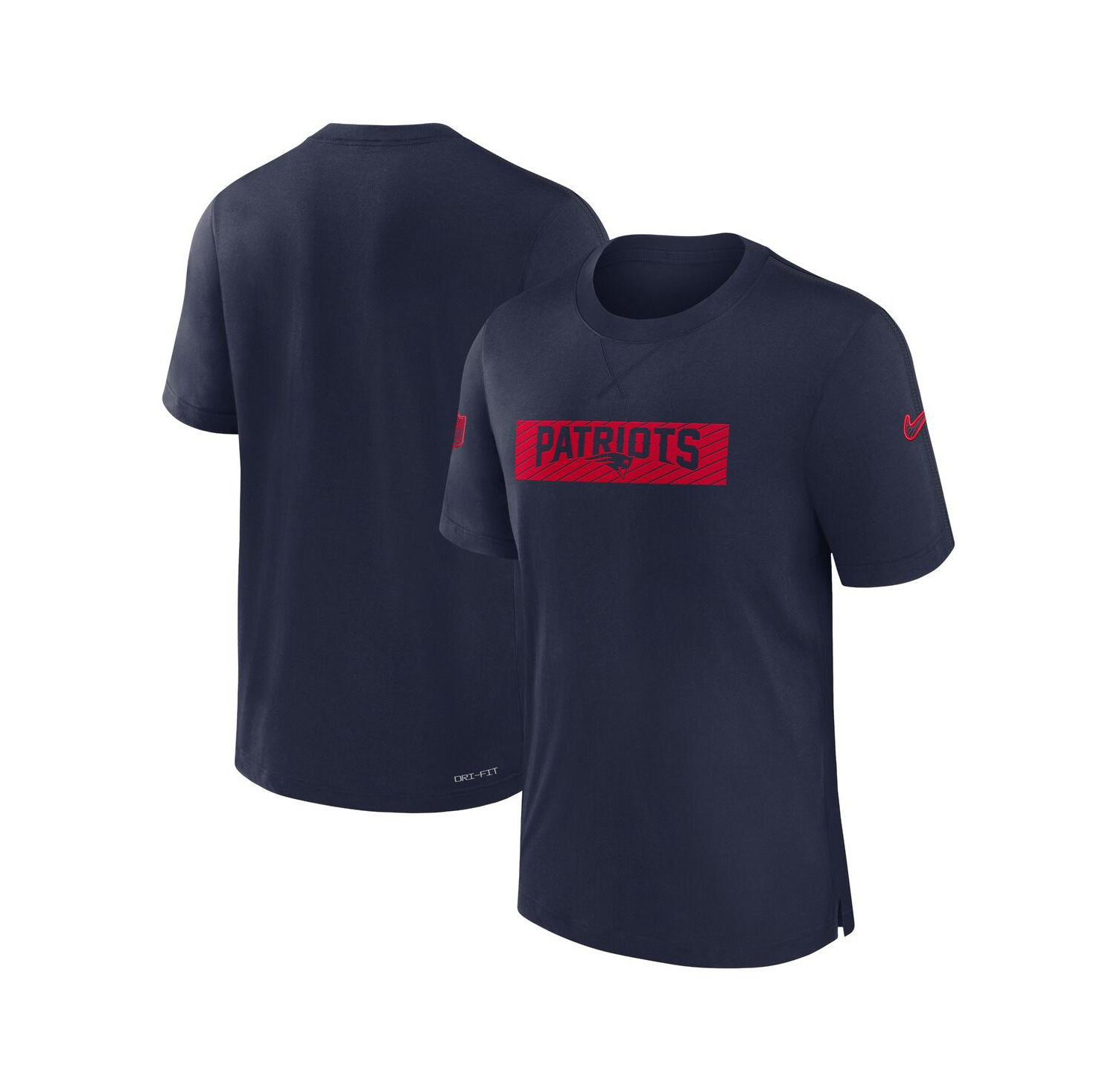 Men's Navy New England Patriots Sideline Player Performance T-Shirt