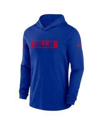 Men's Royal Buffalo Bills Sideline Hoodie Performance Long Sleeve T-Shirt