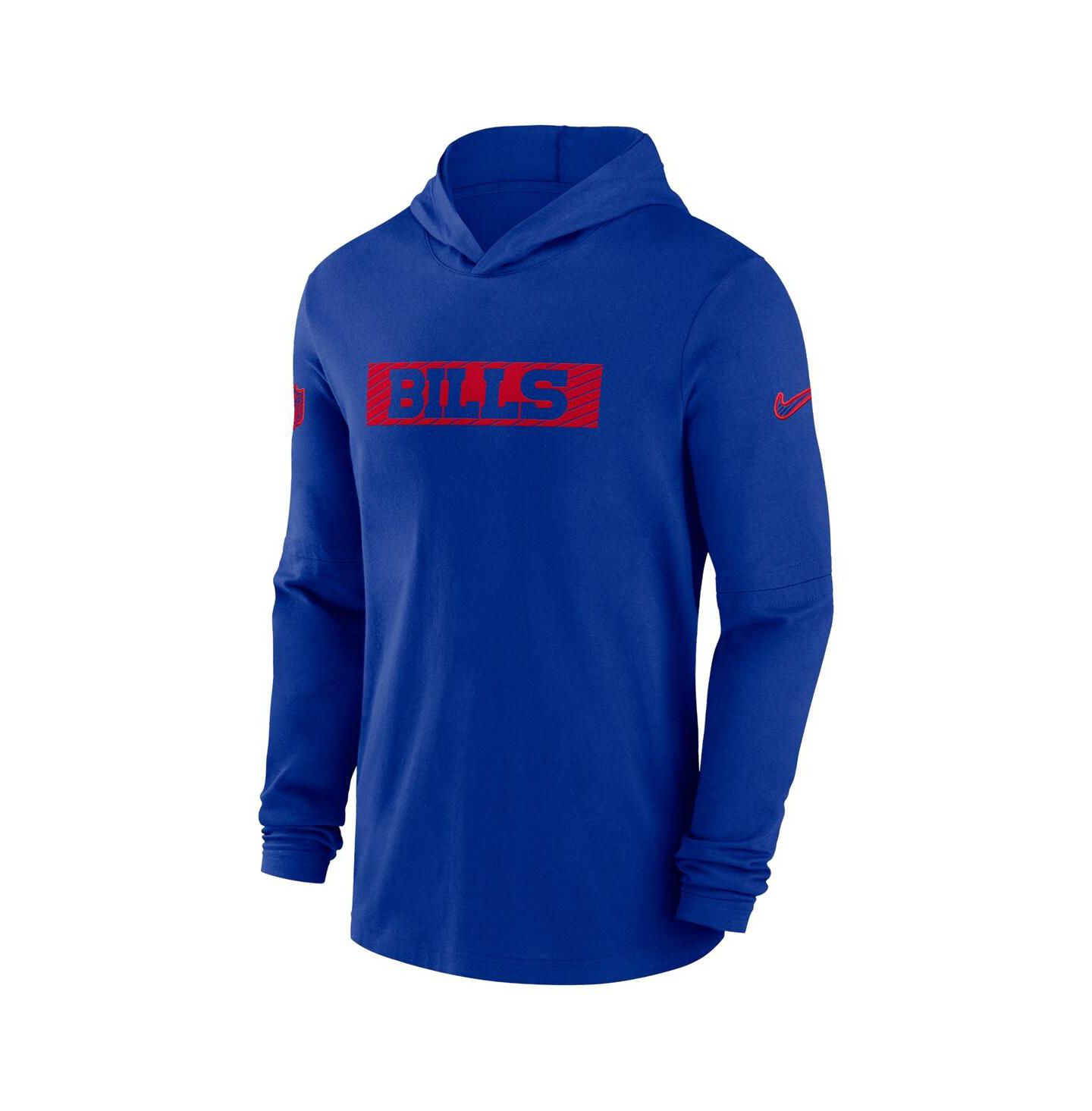 Мужское худи Nike Royal Buffalo Bills Sideline Performance Long Sleeve T-Shirt — фото 3