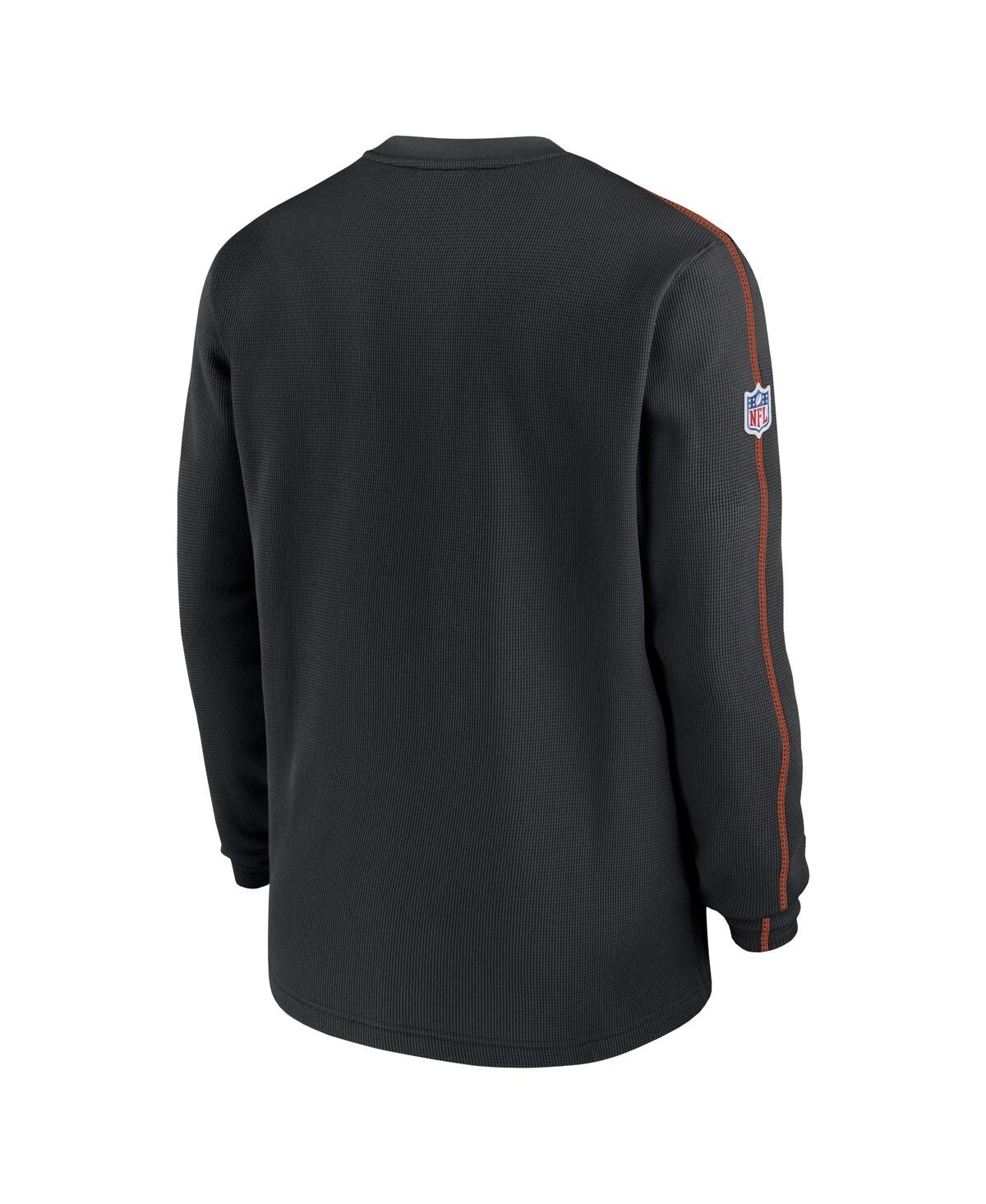 Nike Men's Black Cincinnati Bengals 2024 Sideline Coaches Long Sleeve Top In Black,orange