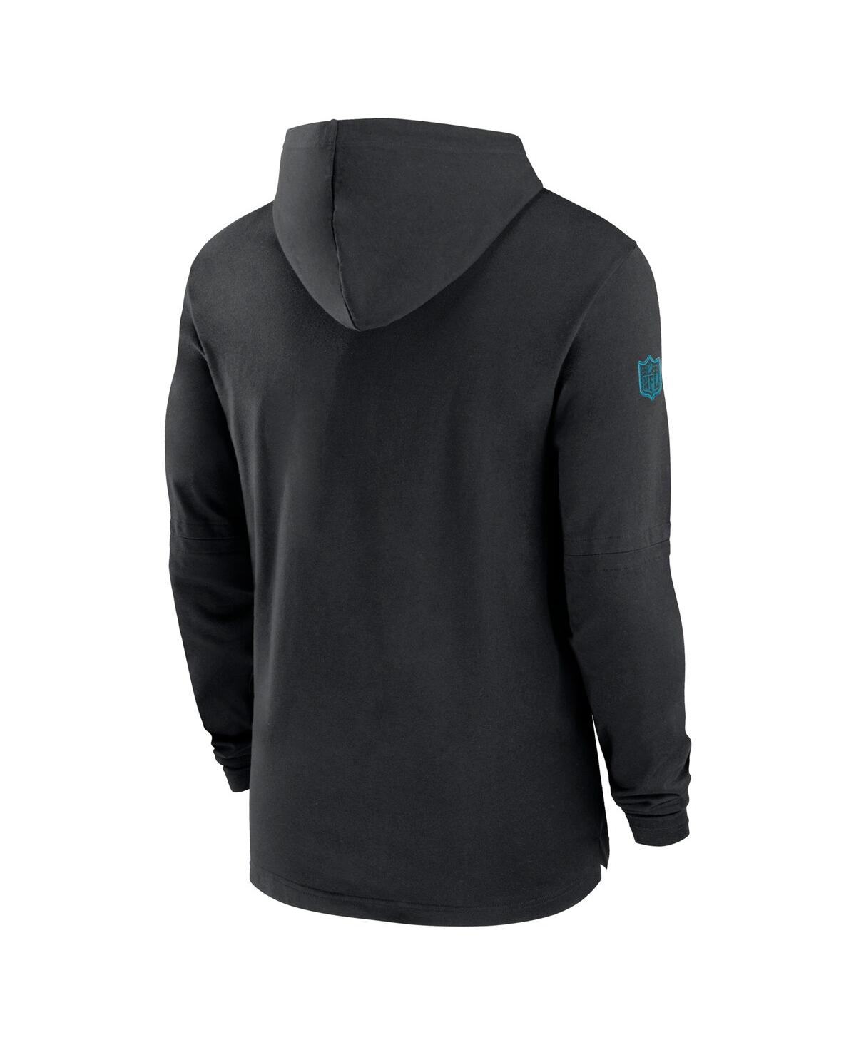 Nike Men'sJacksonville Jaguars Sideline Hoodie Performance Long Sleeve T-Shirt - Black