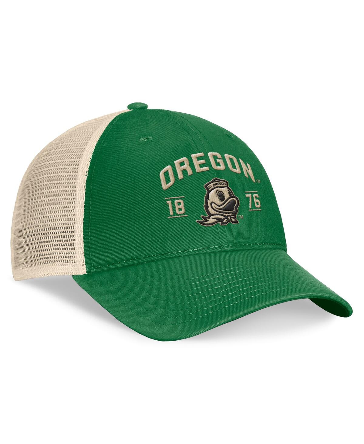 Top of the World Men'sOregon Ducks Heritage Waylon Trucker Adjustable Hat - Green, Natural