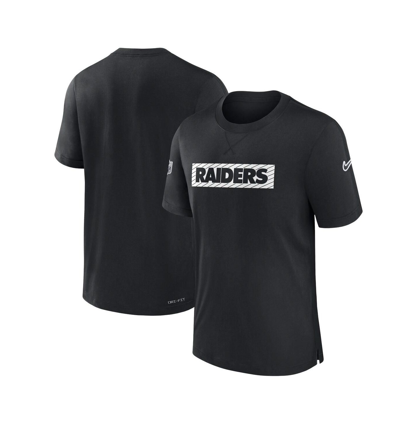 Мужская футболка Nike Black Las Vegas Raiders Sideline Player Performance — фото 1