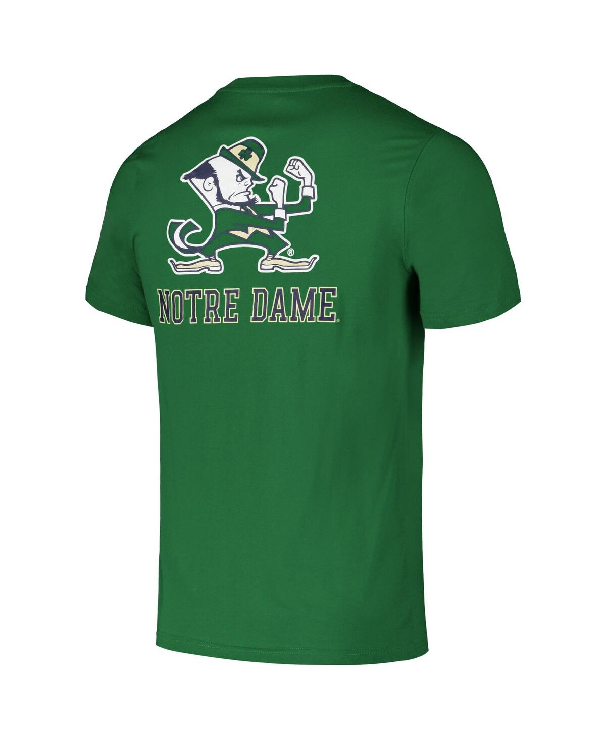 Colosseum Men's Green Notre Dame Fighting Irish Logo Lockup 2-hit Active Blend T-shirt In Green